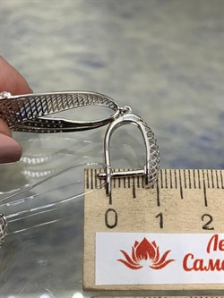 *Серьги Сеточки Белый Фианит Микро Вставки арт. FA-E03212-X-W-X-X-W-103 вес 5,99 г - фото 260249 *Серьги Сеточки Белый Фианит Микро Вставки арт. FA-E03212-X-W-X-X-W-103 вес 5,99 г - фото 260249