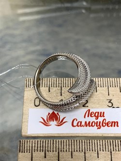 *Кольцо р.19 Сеточки Белый Фианит Микро Вставки арт. FA-R02307-X-W-X-X-W-350 вес 3,1 г - фото 260276 *Кольцо р.19 Сеточки Белый Фианит Микро Вставки арт. FA-R02307-X-W-X-X-W-350 вес 3,1 г - фото 260276