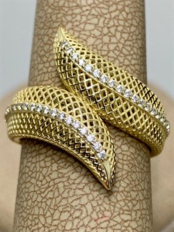 *Кольцо р.17 Сеточки Белый Фианит Микро Вставки арт. FA-R02307-X-L-X-X-W-092 вес 2,8 г - фото 260282 *Кольцо р.17 Сеточки Белый Фианит Микро Вставки арт. FA-R02307-X-L-X-X-W-092 вес 2,8 г - фото 260282