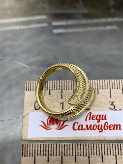 *Кольцо р.17 Сеточки Белый Фианит Микро Вставки арт. FA-R02307-X-L-X-X-W-092 вес 2,8 г - фото 260286 *Кольцо р.17 Сеточки Белый Фианит Микро Вставки арт. FA-R02307-X-L-X-X-W-092 вес 2,8 г - фото 260286