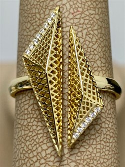 *Кольцо р.18 Сеточки Белый Фианит Микро Вставки арт. FA-R02303-X-L-X-X-W-854 вес 3,31 г - фото 260332 *Кольцо р.18 Сеточки Белый Фианит Микро Вставки арт. FA-R02303-X-L-X-X-W-854 вес 3,31 г - фото 260332