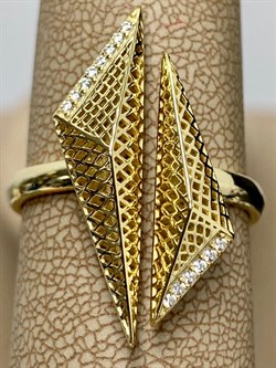 *Кольцо р.18 Сеточки Белый Фианит Микро Вставки арт. FA-R02303-X-L-X-X-W-854 вес 3,31 г - фото 260337 *Кольцо р.18 Сеточки Белый Фианит Микро Вставки арт. FA-R02303-X-L-X-X-W-854 вес 3,31 г - фото 260337