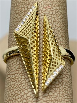 *Кольцо р.19 Сеточки Белый Фианит Микро Вставки арт. FA-R02303-X-L-X-X-W-881 вес 3,22 г - фото 260352 *Кольцо р.19 Сеточки Белый Фианит Микро Вставки арт. FA-R02303-X-L-X-X-W-881 вес 3,22 г - фото 260352