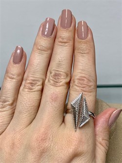 *Кольцо р.18 Сеточки Белый Фианит Микро Вставки арт. FA-R02303-X-W-X-X-W-001 вес 3,01 г - фото 260368 *Кольцо р.18 Сеточки Белый Фианит Микро Вставки арт. FA-R02303-X-W-X-X-W-001 вес 3,01 г - фото 260368