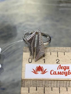 *Кольцо р.18 Сеточки Белый Фианит Микро Вставки арт. FA-R02303-X-W-X-X-W-001 вес 3,01 г - фото 260377 *Кольцо р.18 Сеточки Белый Фианит Микро Вставки арт. FA-R02303-X-W-X-X-W-001 вес 3,01 г - фото 260377