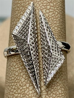 *Кольцо р.19 Сеточки Белый Фианит Микро Вставки арт. FA-R02303-X-W-X-X-W-039 вес 3,21 г - фото 260380 *Кольцо р.19 Сеточки Белый Фианит Микро Вставки арт. FA-R02303-X-W-X-X-W-039 вес 3,21 г - фото 260380