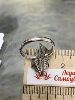 *Кольцо р.19 Сеточки Белый Фианит Микро Вставки арт. FA-R02303-X-W-X-X-W-039 вес 3,21 г - фото 260384 *Кольцо р.19 Сеточки Белый Фианит Микро Вставки арт. FA-R02303-X-W-X-X-W-039 вес 3,21 г - фото 260384