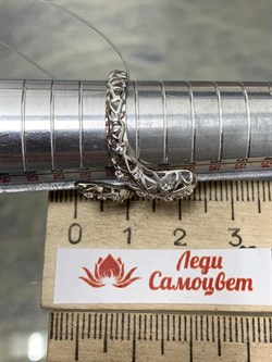 *Кольцо р.17 Сеточки Белый Фианит Микро Вставки арт. FA-R02322-X-W-X-X-W-841 вес 1,98 г - фото 260398 *Кольцо р.17 Сеточки Белый Фианит Микро Вставки арт. FA-R02322-X-W-X-X-W-841 вес 1,98 г - фото 260398