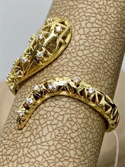 *Кольцо р.17 Сеточки Белый Фианит Микро Вставки арт. FA-R02322-X-L-X-X-W-670 вес 2,05 г - фото 260420 *Кольцо р.17 Сеточки Белый Фианит Микро Вставки арт. FA-R02322-X-L-X-X-W-670 вес 2,05 г - фото 260420