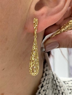 *Серьги Сеточки Белый Фианит Микро Вставки арт. FA-E03217-X-L-X-X-W-420 вес 4,25 г - фото 260454 *Серьги Сеточки Белый Фианит Микро Вставки арт. FA-E03217-X-L-X-X-W-420 вес 4,25 г - фото 260454