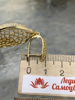 *Серьги Сеточки Белый Фианит Микро Вставки арт. FA-E03210-X-L-X-X-W-347 вес 8,91 г - фото 260499 *Серьги Сеточки Белый Фианит Микро Вставки арт. FA-E03210-X-L-X-X-W-347 вес 8,91 г - фото 260499