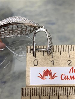 *Серьги Сеточки Белый Фианит Микро Вставки арт. FA-E03210-X-W-X-X-W-506 вес 8,65 г - фото 260533 *Серьги Сеточки Белый Фианит Микро Вставки арт. FA-E03210-X-W-X-X-W-506 вес 8,65 г - фото 260533