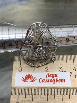 *Кольцо р.19 Сеточки Белый Фианит Микро Вставки арт. FA-R03216-X-W-X-X-W-977 вес 4,07 г - фото 260550 *Кольцо р.19 Сеточки Белый Фианит Микро Вставки арт. FA-R03216-X-W-X-X-W-977 вес 4,07 г - фото 260550