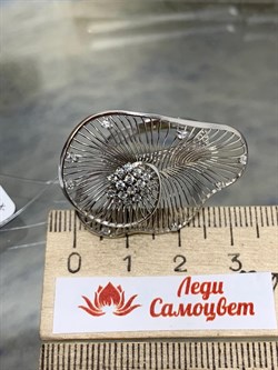 *Кольцо р.19 Сеточки Белый Фианит Микро Вставки арт. FA-R03216-X-W-X-X-W-977 вес 4,07 г - фото 260556 *Кольцо р.19 Сеточки Белый Фианит Микро Вставки арт. FA-R03216-X-W-X-X-W-977 вес 4,07 г - фото 260556