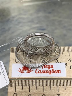 *Кольцо р.18 Сеточки Белый Фианит Микро Вставки арт. FA-R03216-X-W-X-X-W-908 вес 3,95 г - фото 260563 *Кольцо р.18 Сеточки Белый Фианит Микро Вставки арт. FA-R03216-X-W-X-X-W-908 вес 3,95 г - фото 260563