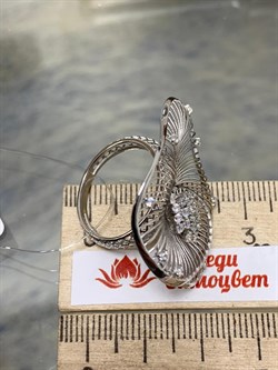 *Кольцо р.18 Сеточки Белый Фианит Микро Вставки арт. FA-R03216-X-W-X-X-W-908 вес 3,95 г - фото 260565 *Кольцо р.18 Сеточки Белый Фианит Микро Вставки арт. FA-R03216-X-W-X-X-W-908 вес 3,95 г - фото 260565