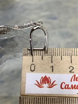 *Серьги Сеточки Белый Фианит Микро Вставки арт. FA-E03216-X-W-X-X-W-240 вес 5,67 г - фото 260575