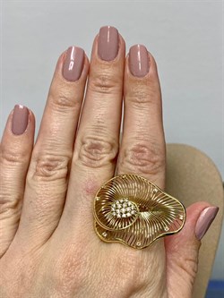 *Кольцо р.18 Сеточки Белый Фианит Микро Вставки арт. FA-R03216-X-L-X-X-W-779 вес 3,96 г - фото 260585 *Кольцо р.18 Сеточки Белый Фианит Микро Вставки арт. FA-R03216-X-L-X-X-W-779 вес 3,96 г - фото 260585