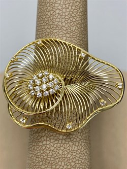 *Кольцо р.19 Сеточки Белый Фианит Микро Вставки арт. FA-R03216-X-L-X-X-W-824 вес 4,17 г - фото 260594 *Кольцо р.19 Сеточки Белый Фианит Микро Вставки арт. FA-R03216-X-L-X-X-W-824 вес 4,17 г - фото 260594