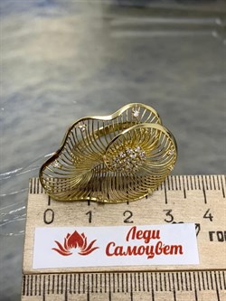 *Кольцо р.19 Сеточки Белый Фианит Микро Вставки арт. FA-R03216-X-L-X-X-W-824 вес 4,17 г - фото 260596 *Кольцо р.19 Сеточки Белый Фианит Микро Вставки арт. FA-R03216-X-L-X-X-W-824 вес 4,17 г - фото 260596