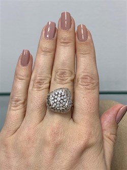 *Кольцо р.17 Сеточки Белый Фианит Микро Вставки арт. FA-R03218-X-W-W-X-W-187 вес 3,87 г - фото 260622 *Кольцо р.17 Сеточки Белый Фианит Микро Вставки арт. FA-R03218-X-W-W-X-W-187 вес 3,87 г - фото 260622