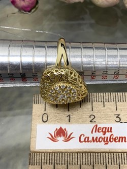 *Кольцо р.19 Сеточки Белый Фианит Микро Вставки арт. FA-R03218-X-L-W-X-W-134 вес 4,01 г - фото 260655 *Кольцо р.19 Сеточки Белый Фианит Микро Вставки арт. FA-R03218-X-L-W-X-W-134 вес 4,01 г - фото 260655