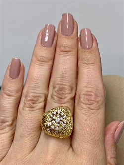 *Кольцо р.17 Сеточки Белый Фианит Микро Вставки арт. FA-R03218-X-L-W-X-W-021 вес 3,83 г - фото 260667 *Кольцо р.17 Сеточки Белый Фианит Микро Вставки арт. FA-R03218-X-L-W-X-W-021 вес 3,83 г - фото 260667