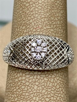 *Кольцо р.18 Сеточки Белый Фианит Микро Вставки арт. FA-R03215-X-W-W-X-W-645 вес 2,91 г - фото 260735 *Кольцо р.18 Сеточки Белый Фианит Микро Вставки арт. FA-R03215-X-W-W-X-W-645 вес 2,91 г - фото 260735