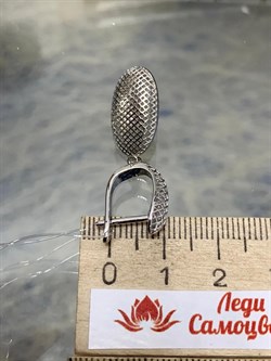 *Серьги Сеточки Белый Фианит Микро Вставки арт. FA-E03215-X-W-W-X-W-990 вес 4,67 г - фото 260746 *Серьги Сеточки Белый Фианит Микро Вставки арт. FA-E03215-X-W-W-X-W-990 вес 4,67 г - фото 260746