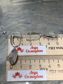 *Серьги Сеточки Белый Фианит Микро Вставки арт. FA-E03215-X-W-W-X-W-990 вес 4,67 г - фото 260747 *Серьги Сеточки Белый Фианит Микро Вставки арт. FA-E03215-X-W-W-X-W-990 вес 4,67 г - фото 260747