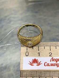 *Кольцо р.19 Сеточки Белый Фианит Микро Вставки арт. FA-R03215-X-L-W-X-W-506 вес 3 г - фото 260753 *Кольцо р.19 Сеточки Белый Фианит Микро Вставки арт. FA-R03215-X-L-W-X-W-506 вес 3 г - фото 260753