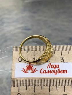 *Кольцо р.19 Сеточки Белый Фианит Микро Вставки арт. FA-R03215-X-L-W-X-W-506 вес 3 г - фото 260754 *Кольцо р.19 Сеточки Белый Фианит Микро Вставки арт. FA-R03215-X-L-W-X-W-506 вес 3 г - фото 260754