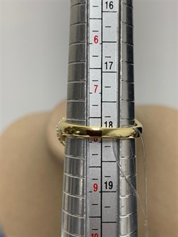 *Кольцо р.18 Сеточки Белый Фианит Микро Вставки арт. FA-R02302-X-L-X-X-W-546 вес 3,37 г - фото 260791