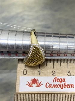 *Кольцо р.19 Сеточки Белый Фианит Микро Вставки арт. FA-R02302-X-L-X-X-W-578 вес 3,48 г - фото 260796 *Кольцо р.19 Сеточки Белый Фианит Микро Вставки арт. FA-R02302-X-L-X-X-W-578 вес 3,48 г - фото 260796