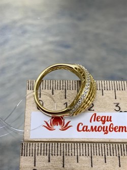 *Кольцо р.19 Сеточки Белый Фианит Микро Вставки арт. FA-R02302-X-L-X-X-W-578 вес 3,48 г - фото 260803 *Кольцо р.19 Сеточки Белый Фианит Микро Вставки арт. FA-R02302-X-L-X-X-W-578 вес 3,48 г - фото 260803