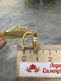 *Серьги Сеточки Белый Фианит арт. FA-E03214-X-L-X-X-W-969 вес 6,9 г - фото 260808 *Серьги Сеточки Белый Фианит арт. FA-E03214-X-L-X-X-W-969 вес 6,9 г - фото 260808