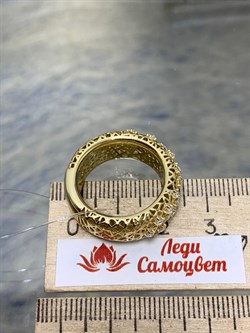 *Кольцо р.18 Сеточки Белый Фианит Микро Вставки арт. FA-R02318-X-L-X-X-W-459 вес 6,39 г - фото 260828 *Кольцо р.18 Сеточки Белый Фианит Микро Вставки арт. FA-R02318-X-L-X-X-W-459 вес 6,39 г - фото 260828