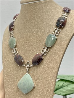 *Колье р.45 Фасетный Изумруд Сапфир Микс арт. SO-N04426-X-W-S-X-BR-343 вес 43,5 г - фото 260912 *Колье р.45 Фасетный Изумруд Сапфир Микс арт. SO-N04426-X-W-S-X-BR-343 вес 43,5 г - фото 260912