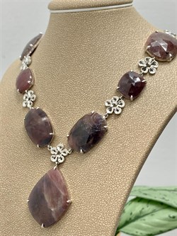 *Колье р.45 Фасетный Сапфир Микс арт. FI-N00229-X-W-GT-X-X-158 вес 45,5 г - фото 260923 *Колье р.45 Фасетный Сапфир Микс арт. FI-N00229-X-W-GT-X-X-158 вес 45,5 г - фото 260923
