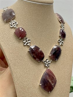 *Колье р.45 Фасетный Сапфир Микс арт. FI-N00229-X-W-GT-X-X-158 вес 45,5 г - фото 260924 *Колье р.45 Фасетный Сапфир Микс арт. FI-N00229-X-W-GT-X-X-158 вес 45,5 г - фото 260924