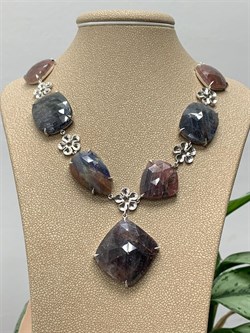 *Колье р.45 Фасетный Сапфир Микс арт. FI-N00570-X-W-GT-X-X-148 вес 51,57 г - фото 260965 *Колье р.45 Фасетный Сапфир Микс арт. FI-N00570-X-W-GT-X-X-148 вес 51,57 г - фото 260965