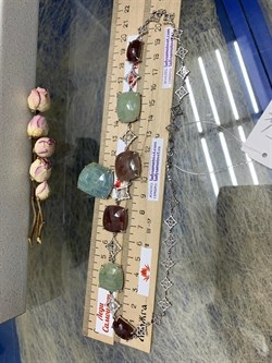 *Колье р.45 Фасетный Сапфир Микс арт. FI-N00450-X-W-GT-X-X-134 вес 38,9 г - фото 261008 *Колье р.45 Фасетный Сапфир Микс арт. FI-N00450-X-W-GT-X-X-134 вес 38,9 г - фото 261008