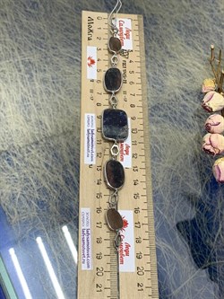 *Браслет р.19 Фасетный Сапфир Микс арт. FI-B00347-X-W-BL-X-GR-007 вес 17,63 г - фото 261037 *Браслет р.19 Фасетный Сапфир Микс арт. FI-B00347-X-W-BL-X-GR-007 вес 17,63 г - фото 261037