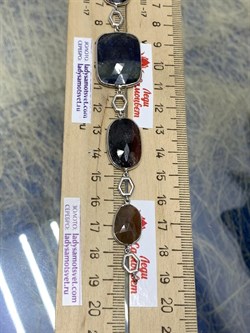 *Браслет р.19 Фасетный Сапфир Микс арт. FI-B00347-X-W-BL-X-GR-007 вес 17,63 г - фото 261038 *Браслет р.19 Фасетный Сапфир Микс арт. FI-B00347-X-W-BL-X-GR-007 вес 17,63 г - фото 261038