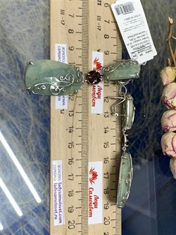 *Серьги Микс Фасетный Изумруд Дымчатый Кварц арт. FI-E00018-X-W-S-X-BR-814 вес 28,8 г - фото 261061 *Серьги Микс Фасетный Изумруд Дымчатый Кварц арт. FI-E00018-X-W-S-X-BR-814 вес 28,8 г - фото 261061