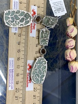 *Серьги Микс Фасетный Изумруд Дымчатый Кварц арт. FI-E00018-X-W-S-X-BR-814 вес 28,8 г - фото 261062 *Серьги Микс Фасетный Изумруд Дымчатый Кварц арт. FI-E00018-X-W-S-X-BR-814 вес 28,8 г - фото 261062