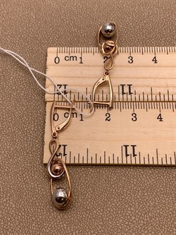 *Серьги Шары цв Красное цв Белое арт. 02-4273-00-000-1111-42-766 вес 4,15 г - фото 261355 *Серьги Шары цв Красное цв Белое арт. 02-4273-00-000-1111-42-766 вес 4,15 г - фото 261355