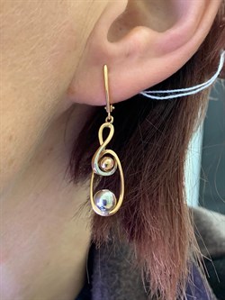 *Серьги Шары цв Красное цв Белое арт. 02-4273-00-000-1111-42-766 вес 4,15 г - фото 261356 *Серьги Шары цв Красное цв Белое арт. 02-4273-00-000-1111-42-766 вес 4,15 г - фото 261356