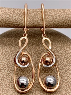 *Серьги Шары цв Красное цв Белое арт. 02-4273-00-000-1111-42-766 вес 4,15 г - фото 261358 *Серьги Шары цв Красное цв Белое арт. 02-4273-00-000-1111-42-766 вес 4,15 г - фото 261358