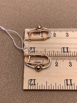 *Серьги Шары цв Красное цв Белое арт. 02-4317-00-000-1111-42-667 вес 2,98 г - фото 261361